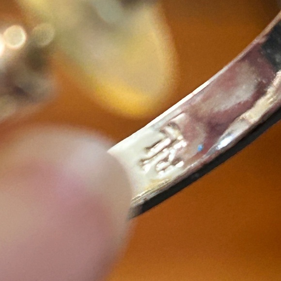 Ralph Lauren Hoop Earrings Silver/Gold - Picture 5 of 5